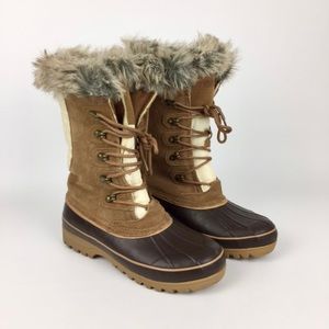 Khombu Nordic 2 Brown Waterproof Lace Up Winter Boots 9